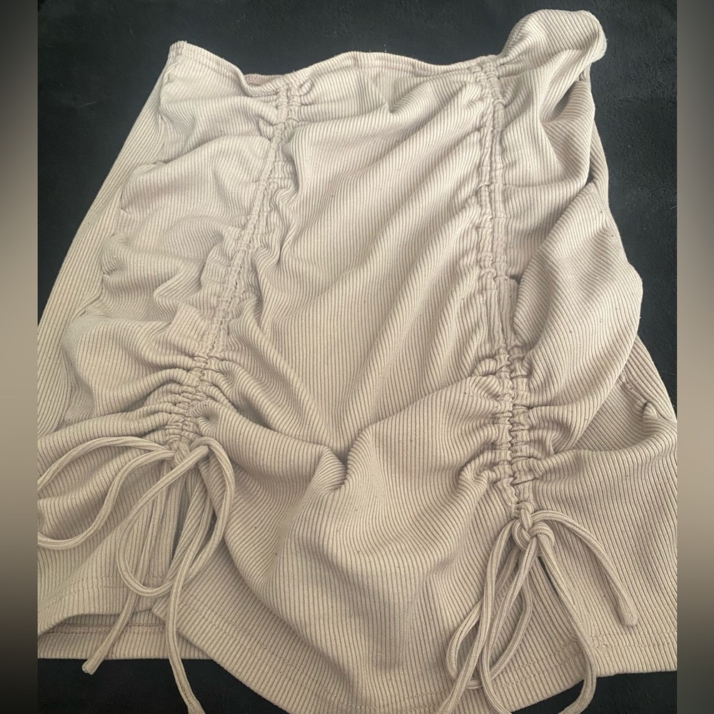 Princess Polly - Camel Colored Ruched Skirt